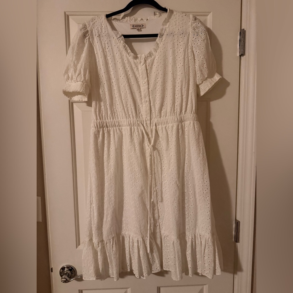 Nanette Lepore White Eyelet Dress